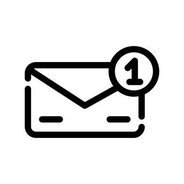 posta vektörü ince çizgi simgesi