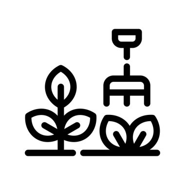 çiçek vektörü ince çizgi simgesi