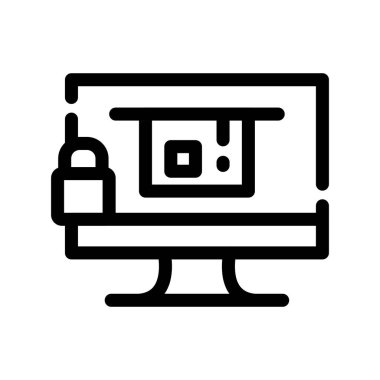 Bloke edilmiş simge vektör illüstrasyon tasarımı