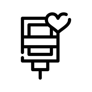 Ok vektör simgesi olan kalp