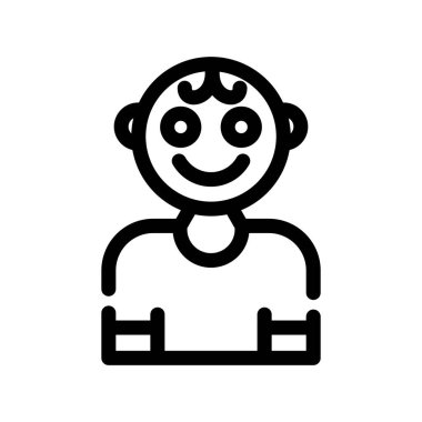 İnsan vektörü ince çizgi simgesi