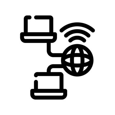 Şeylerin İnterneti simge vektör illüstrasyon tasarımı