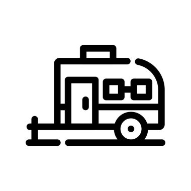 Kamp karavanı ikonu vektör çizimi çizimi