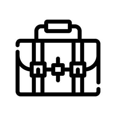 Bavul ikon vektörü. Bavul sembolü. izole edilmiş sınır sembolü çizimi