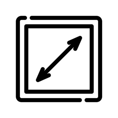 Ok ikonu. İnce çizgi tasarımı. vektör illüstrasyonu.