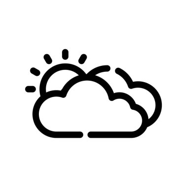 bulut vektörü ince çizgi simgesi