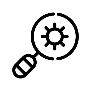 Arama vektörü ince çizgi simgesi