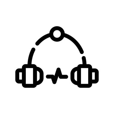 Şeffaf bir arkaplanda dj vektör çizimi. Birinci kalite semboller. Konsept ve grafik tasarım için ince çizgi simgesi.