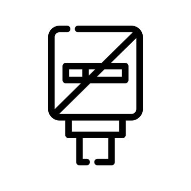 usb kablo simgesi vektörü beyaz arkaplanda izole edildi, elektrik kablosu