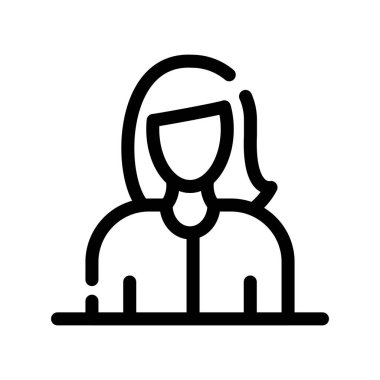 kadın vektör ince çizgi simgesi