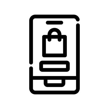 akıllı telefon ve cep telefonu simgesi vektör ana hatları sembolü