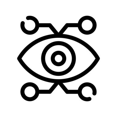 İnsan gözü simgesi, vektör çizimi
