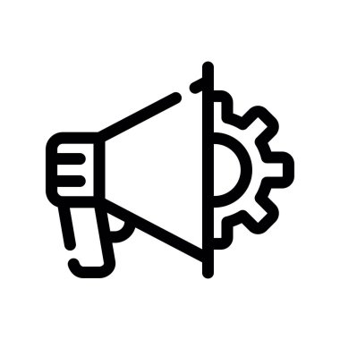 megafon simgesi, vektör illüstrasyonu