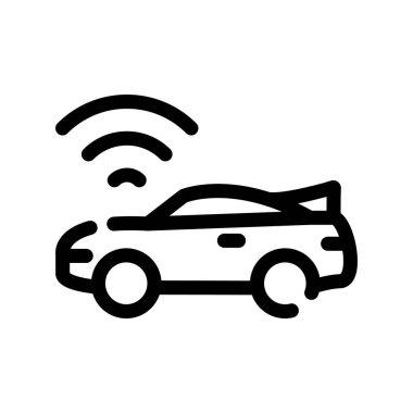 araba denetimi ince çizgi simgesi