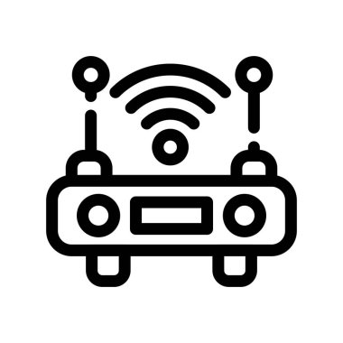 kablosuz vektör ince çizgi simgesi