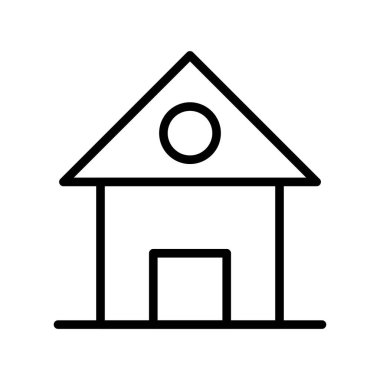 ev vektörü ince çizgi simgesi