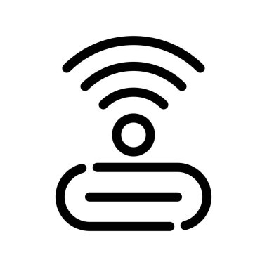 kablosuz bağlantı simgesi. Beyaz arkaplanda izole edilmiş web tasarımı için kablosuz vektör simgesi