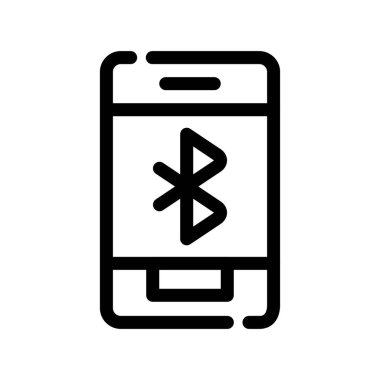 cep telefonu simgesi vektörü. çizgi sembolü çizimi.