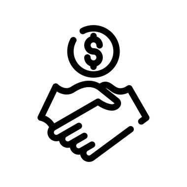 Para ve iş simgesi vektör tasarımı