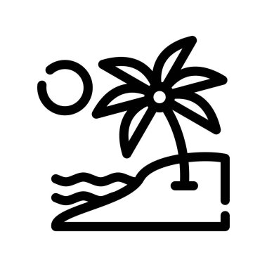 Plaj palmiye simgesi, taslak biçimi