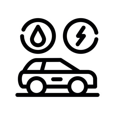 araba şarj istasyonu simgesi vektör çizimi çizimi