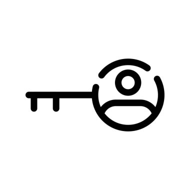 anahtar vektör ince çizgi simgesi