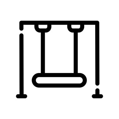 salıncak vektörü ince çizgi simgesi