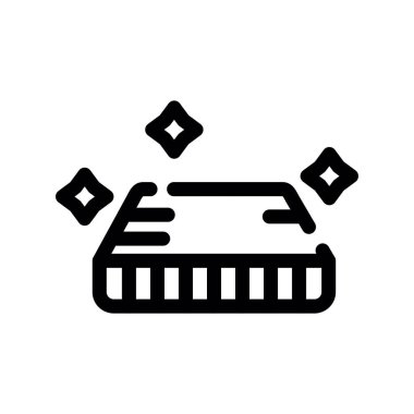 Servis siyah simge kavramı temizlik. Temizleme Servisi düz vektör web sitesi işaret, sembol, şekil.