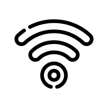 Wi-Fi ikon vektörü. izole çizgi gösterimi