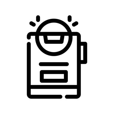 Bir kitap simgesinin vektör illüstrasyonu