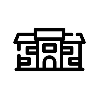 Asya vektörü ince çizgi simgesi