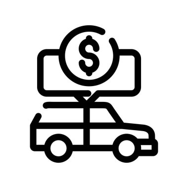 Dolar araba vektör çizimi