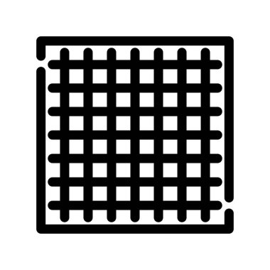 Kare ızgara ızgara simgesi vektör çizimi çizimi