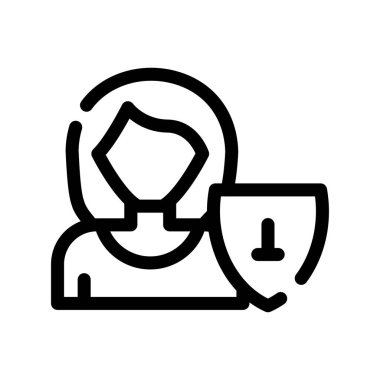 avatar vektörü ince çizgi simgesi