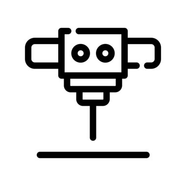 Robotik vektör ince çizgi simgesi