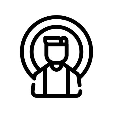 kullanıcı vektörü ince çizgi simgesi