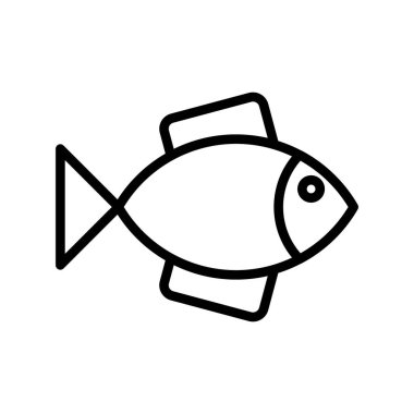 soyut arkaplanda balık simgesi izole edildi