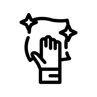 Barış simgesi olan bir el, çizgi vektörü