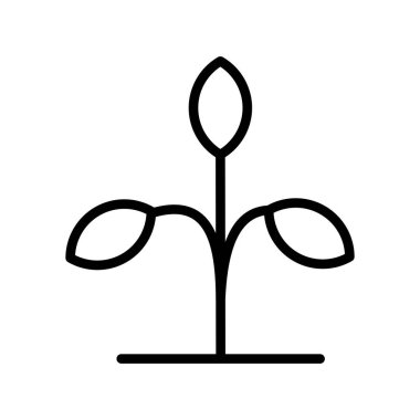 bitki vektörü ince çizgi simgesi