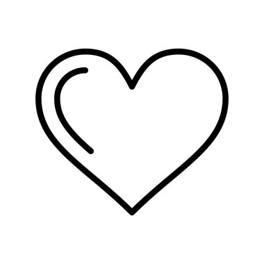 Heart Love Love Line tarzı ikon tasarımı, sevgililer günü kutlaması ve dekorasyon temalı vektör illüstrasyonu