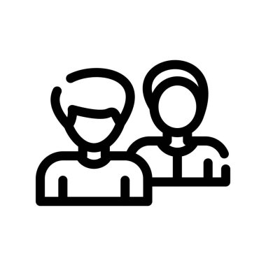 arkadaş simgesi, vektör illüstrasyonu