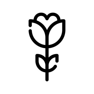 çiçek vektörü ince çizgi simgesi