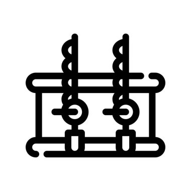 ip vektörü ince çizgi simgesi