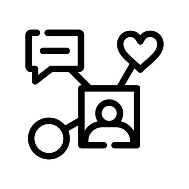 sohbet vektörü ince çizgi simgesi