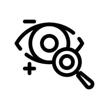 göz vektörü düz çizgi simgesi