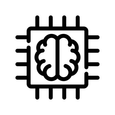 beyin ikonu vektör illüstrasyonu