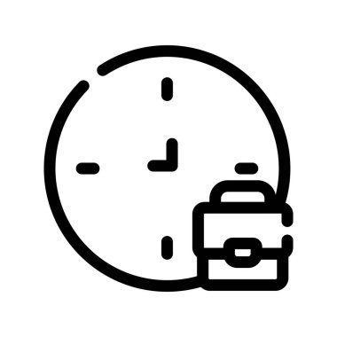 zaman yönetimi çizgi vektör simgesi.