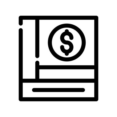 Dolar vektör ince çizgi simgesi