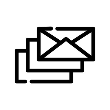 e- posta iletisi çizgisi vektör çizimi