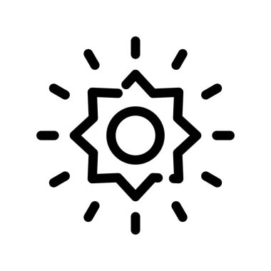 Güneş Simgesi Vektör illüstrasyonu